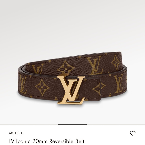 COPY - Louis Vuitton Iconic 20mm reversible belt - Picture 1 of 6